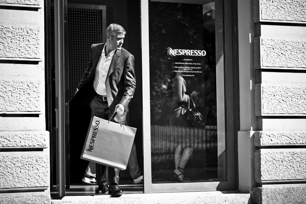 George Clooney adooore le café (photos)