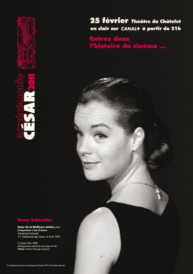 Romy Schneider à l'honneur de l'affiche de la 36ème cérémonie des César