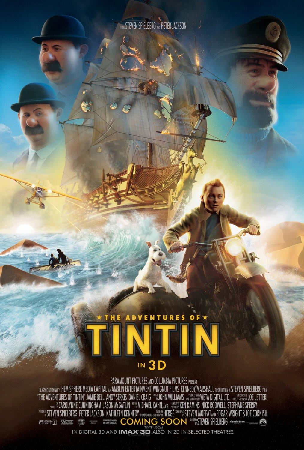 Une nouvelle affiche à la Spielberg pour Tintin !