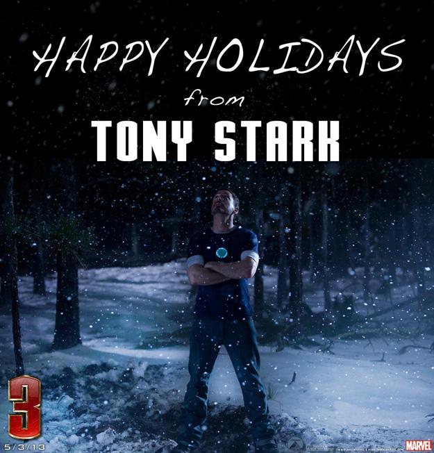 Iron Man 3 : Tony Stark vous souhaite de bonnes fêtes !