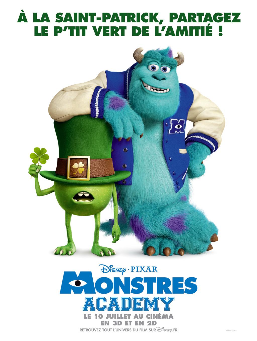 Monstres Academy : Bob et Sulli fêtent la St Patrick ! (Affiche)