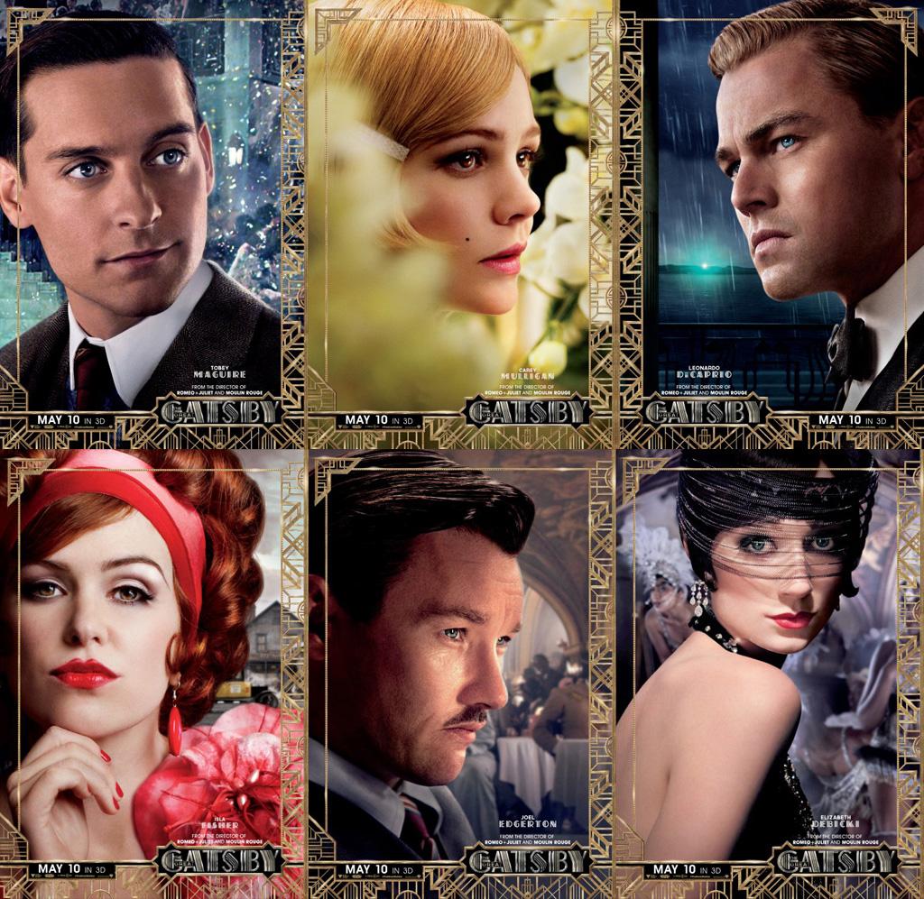 De romantiques affiches personnages pour Gatsby le Magnifique !