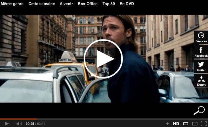 World War Z : La Fête du Cinéma offre meilleur démarrage de 2013 à Brad Pitt