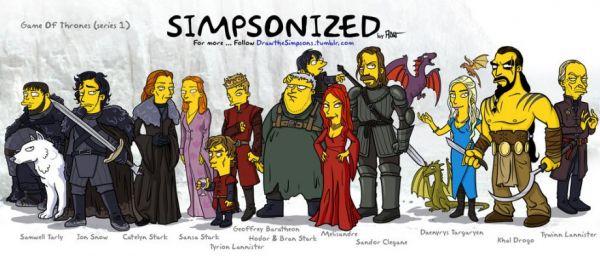 Les personnages de Game of Thrones façon Simpsons (Photos) !
