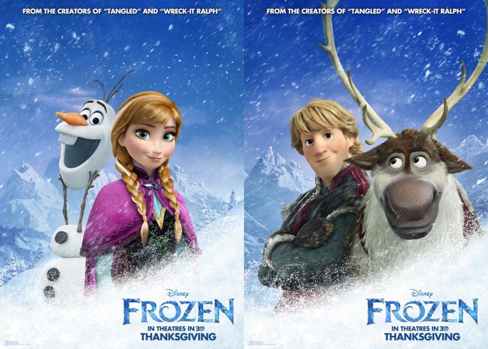 Les personnages de Frozen s'affichent pour Disney