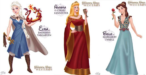Les héroïnes Disney à la sauce Game of Thrones !