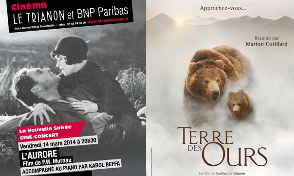 Week-end cinéma au Trianon avec L'Aurore et Terre des Ours