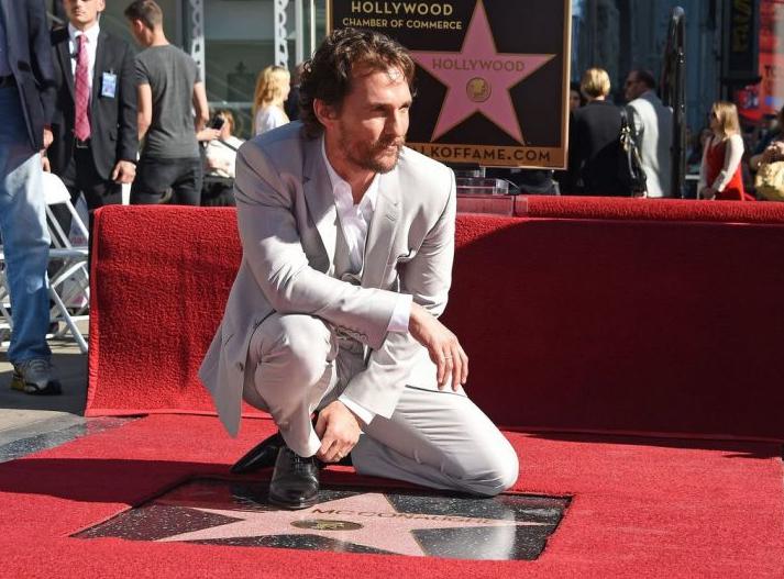Matthew McConaughey obtient son étoile à Hollywood !