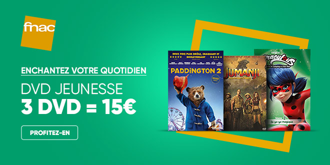 Le bon plan de la Fnac : 3 DVD à tout petit prix dans une large sélection