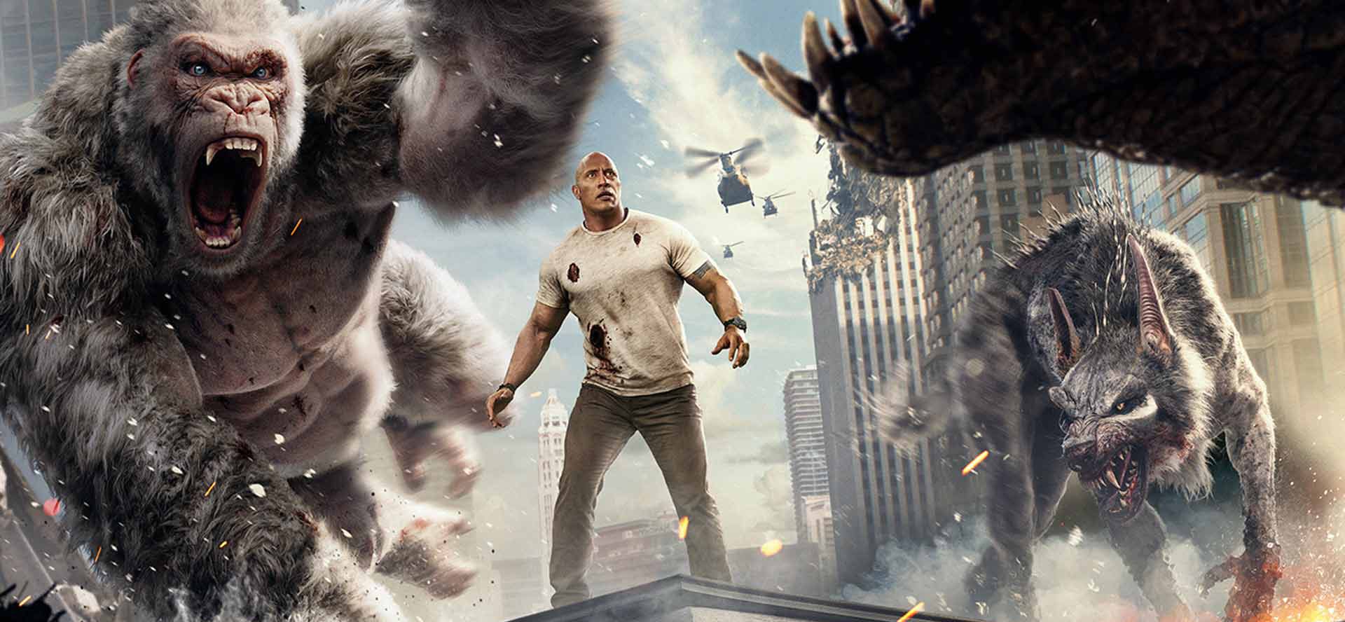 Rampage avec Dwayne Johnson : de quel jeu vidéo le film est-il l'adaptation ?