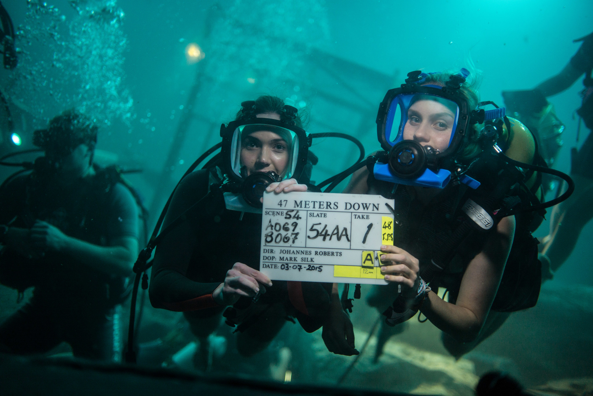 L'image du jour : le tournage épuisant du film 47 Meters Down