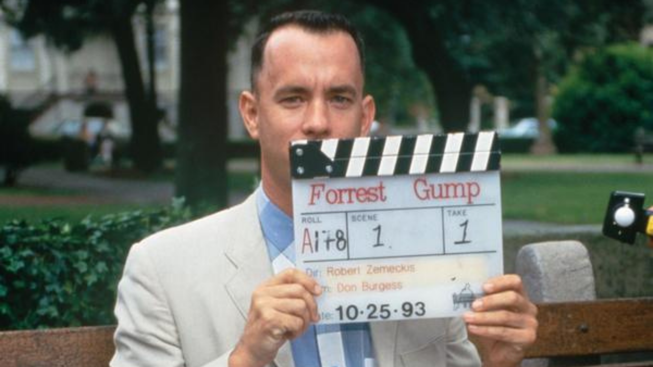 L'image du jour : sur le tournage du film Forrest Gump